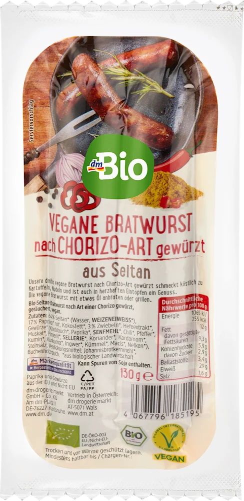 dmBio veganska pik. kobasica 130 g