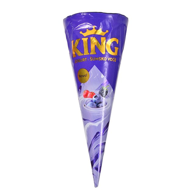 Sladoled King Kornet Šumsko Voće Jogurt