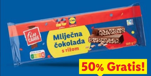 Bijelo-mliječna čokolada s rižom