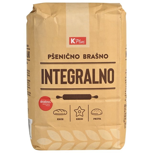 BRAŠNO K PLUS PŠENIČNO INTEGRALNO 1kg