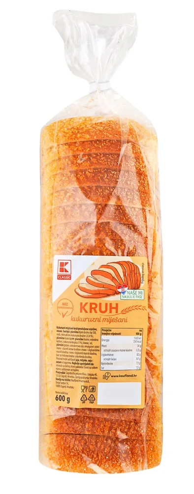 KLC.Kruh kukuruzni miješani 600g