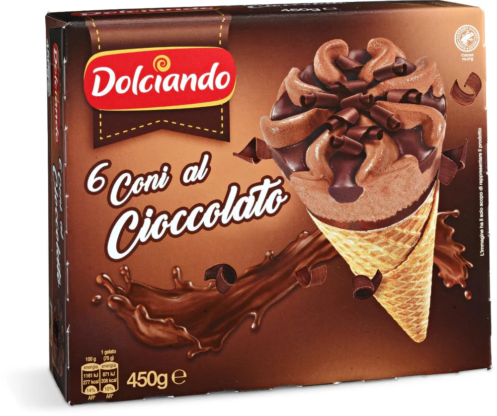 SLADOLED KORNET ČOKOLADA 6KOM 450g