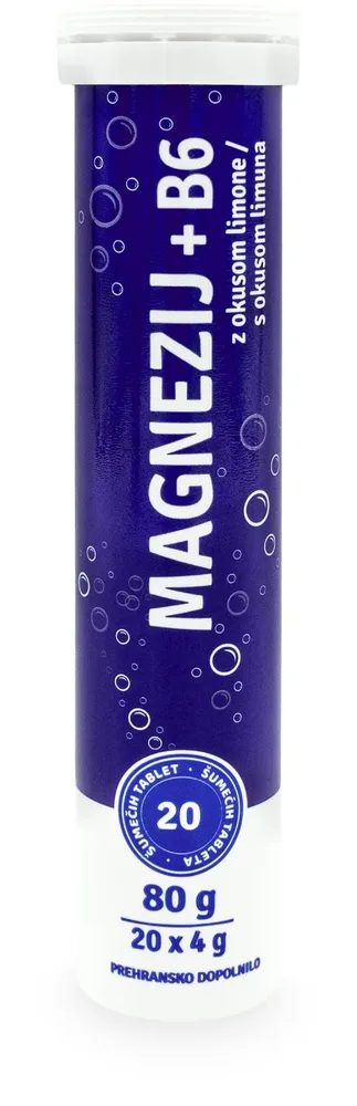 Šumeće tablete magnezij + B6 80 g