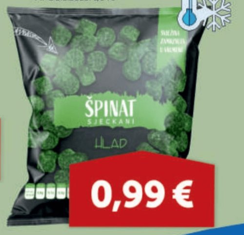 ŠPINAT 400 g II KL HR