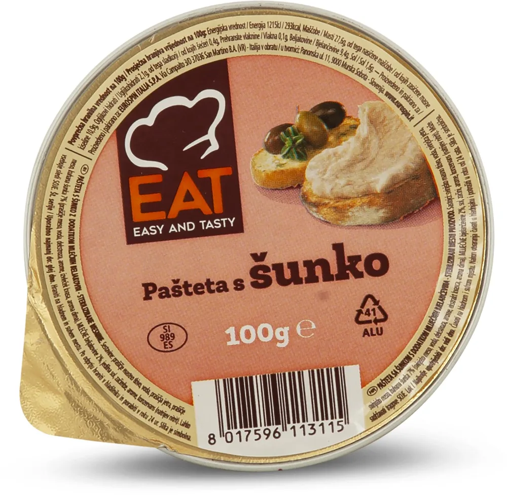 PAŠTETA SA ŠUNKOM 100g