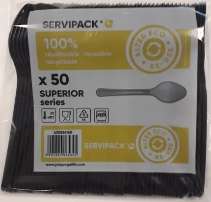 50/1 PLAST.ŽLICA CRNI PP