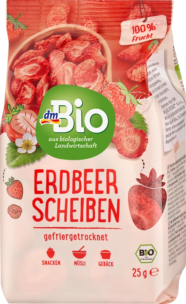 dmBio sušene jagode, 25 g