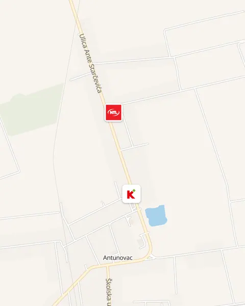 Karta trgovina u Antunovcu
