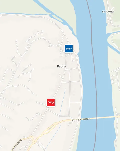 Karta trgovina u Batini
