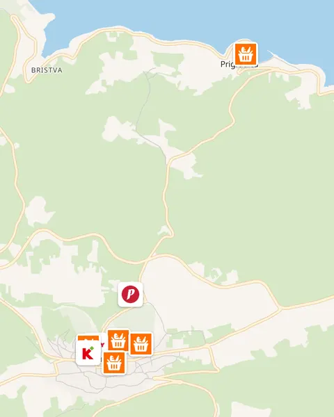 Karta trgovina u Blatu