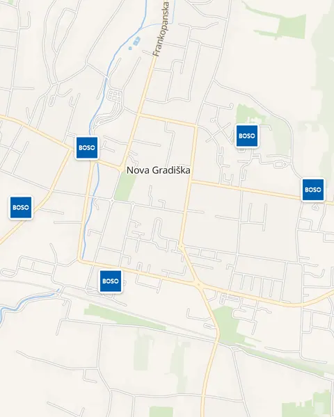 Karta trgovina Boso u Novoj Gradiški