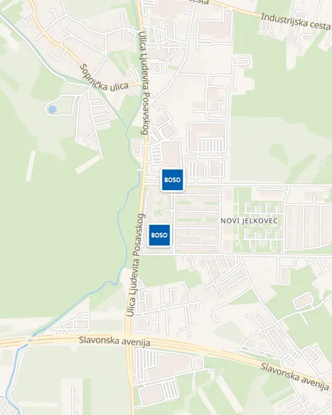 Karta trgovina Boso u Sesvetama