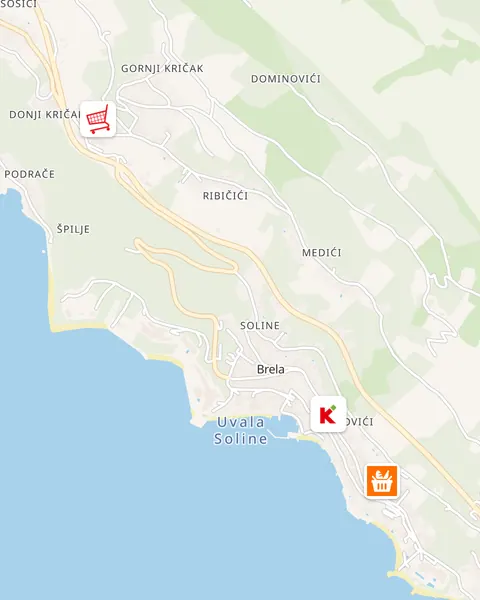 Karta trgovina u Breli