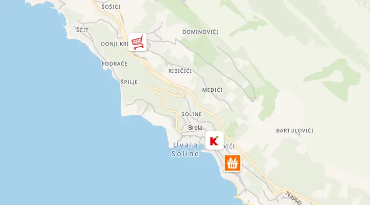 Karta trgovina u Breli