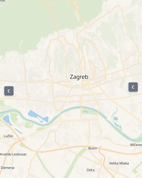 Karta trgovina City Center One u Zagrebu