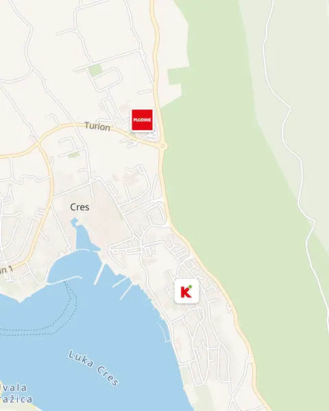 Karta trgovina u Cresu