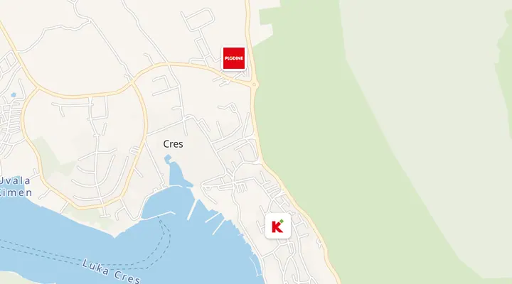 Karta trgovina u Cresu