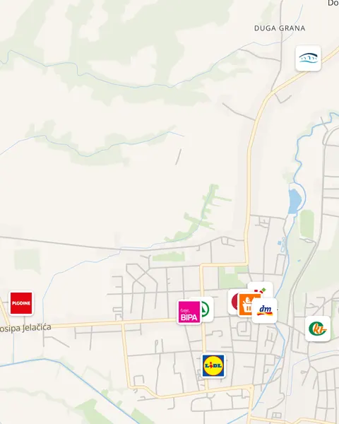 Karta trgovina u Daruvaru