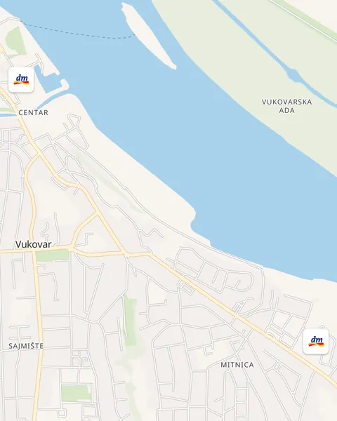 Karta trgovina dm u Vukovaru