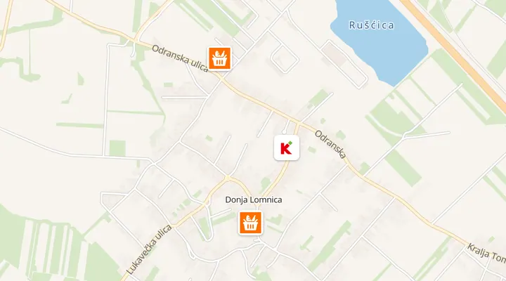 Karta trgovina u Donjoj Lomnici