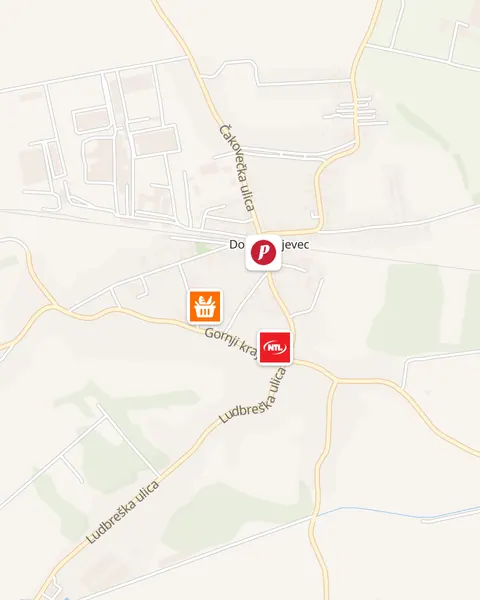 Karta trgovina u Donjem Kraljevcu