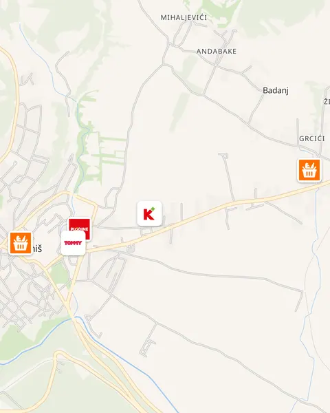 Karta trgovina u Drnišu
