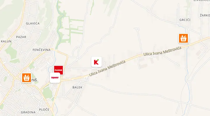 Karta trgovina u Drnišu