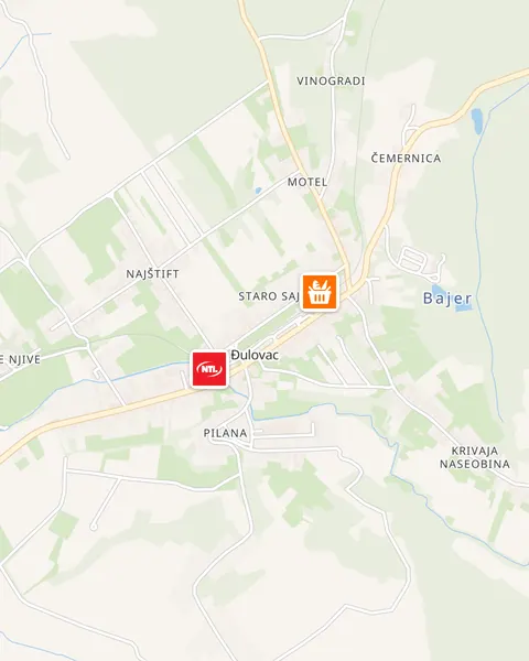 Karta trgovina u Đulovcu