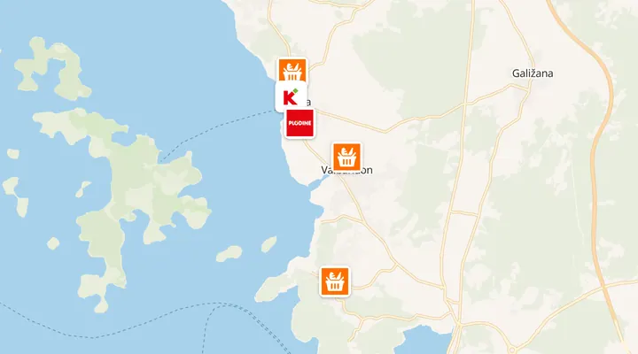 Karta trgovina u Fažani