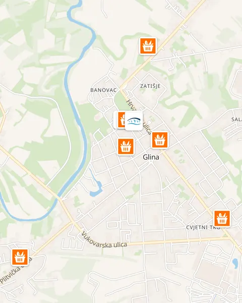 Karta trgovina u Glini