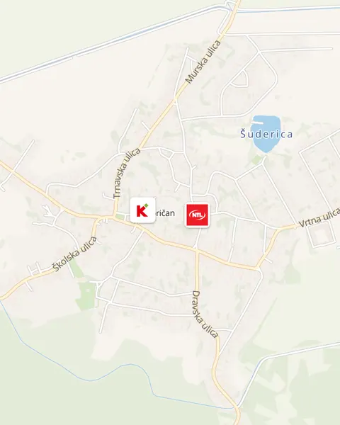 Karta trgovina u Goričanu