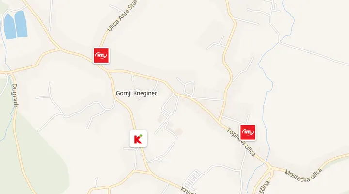 Karta trgovina u Gornjem Knegincu