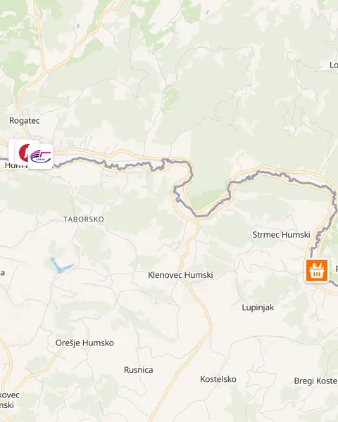 Karta trgovina u Humu na Sutli