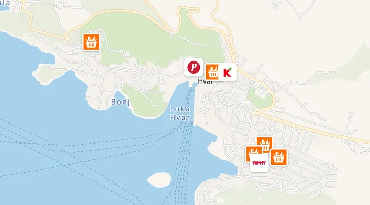 Karta trgovina u Hvaru