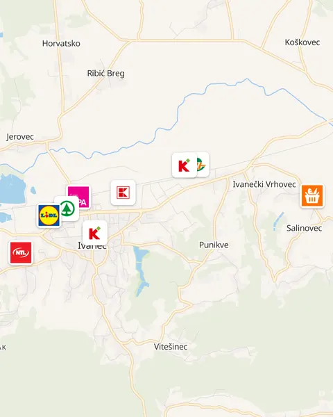 Karta trgovina u Ivancu