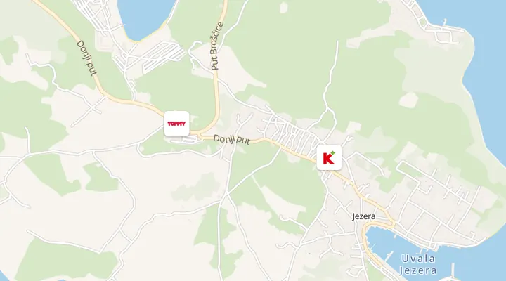 Karta trgovina u Jezeri