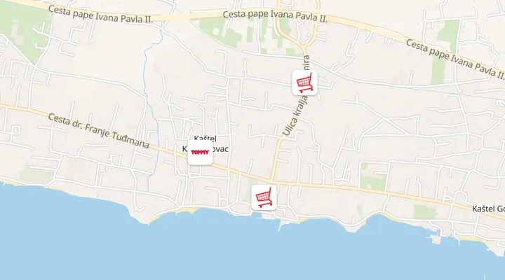 Karta trgovina u Kaštel Kambelovcu