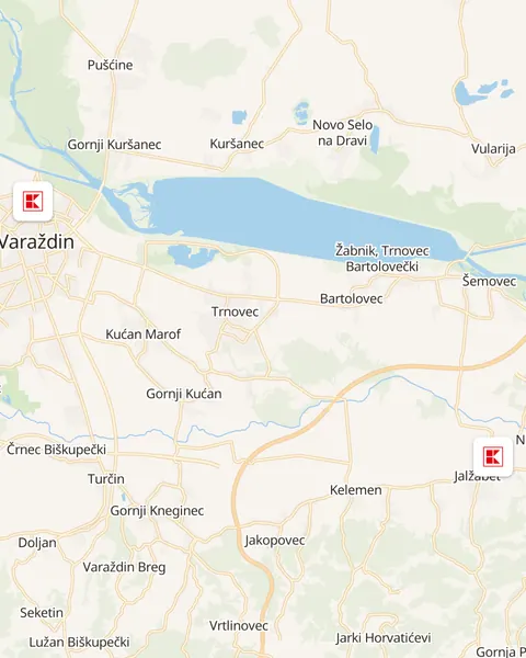 Karta trgovina Kaufland u Varaždinu