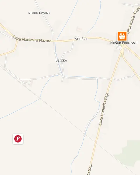 Karta trgovina u Kloštar Podravski