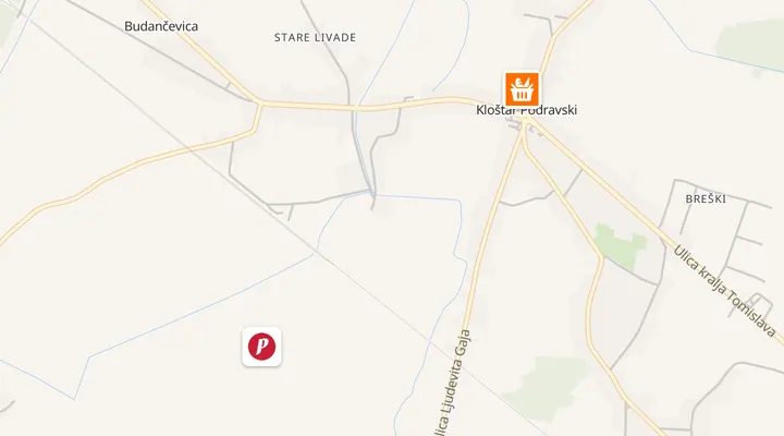 Karta trgovina u Kloštar Podravski