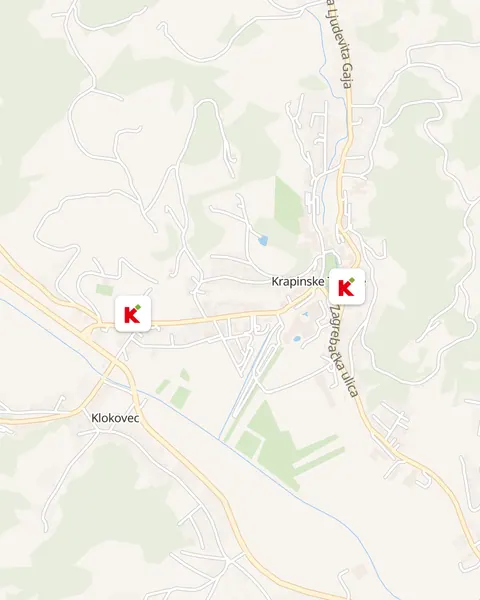 Karta trgovina Konzum u Krapinske Toplice