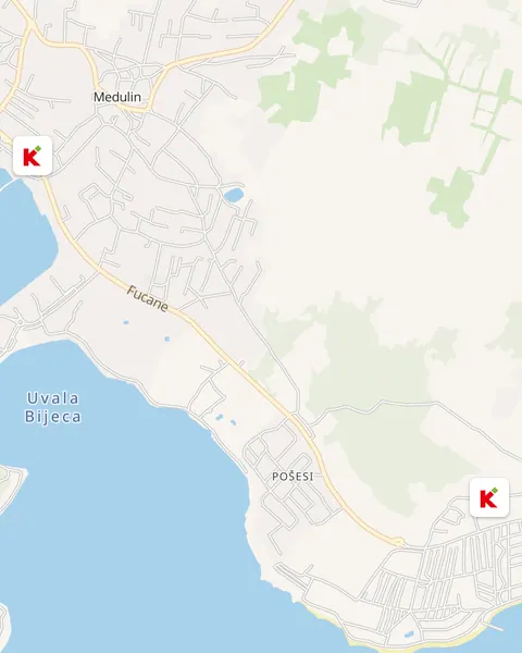 Karta trgovina Konzum u Medulinu