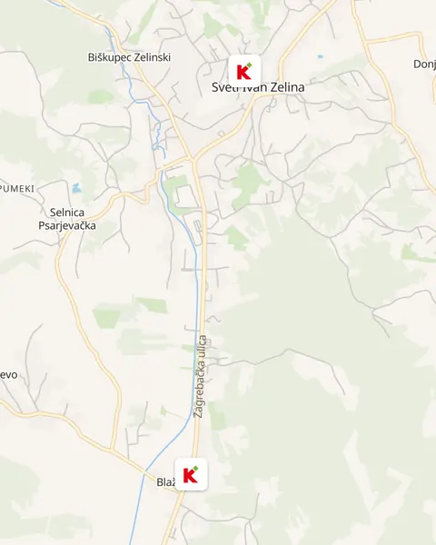 Karta trgovina Konzum u Sveti Ivan Zelina