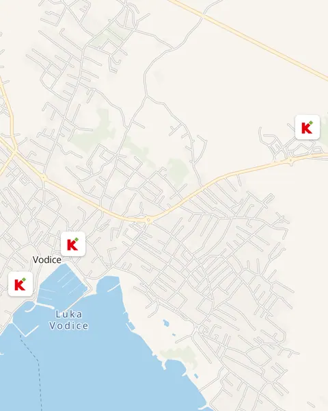 Karta trgovina Konzum u Vodicama