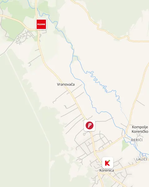 Karta trgovina u Korenici