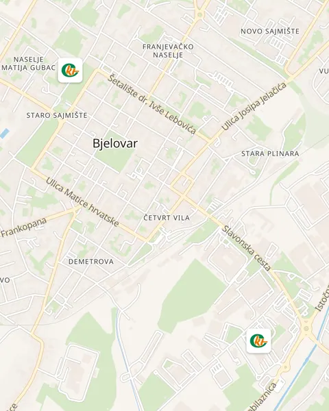 Karta trgovina KTC u Bjelovaru