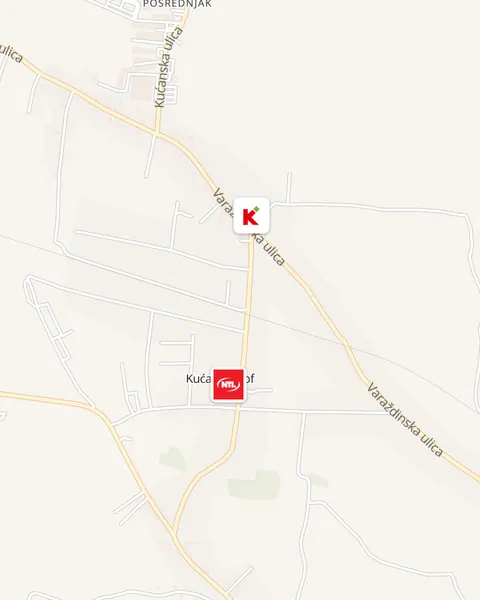 Karta trgovina u Kućan Marof