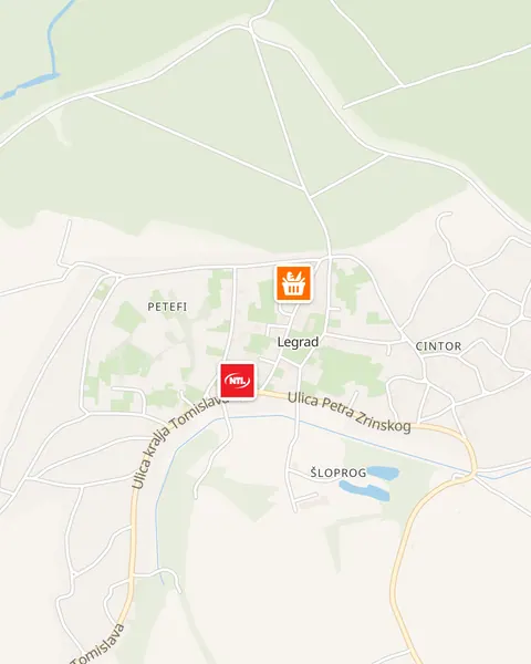 Karta trgovina u Legradu