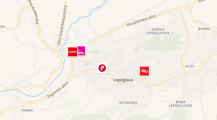Karta trgovina u Lepoglavi