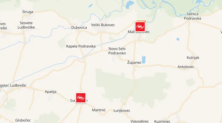 Karta trgovina u Malom Bukovcu